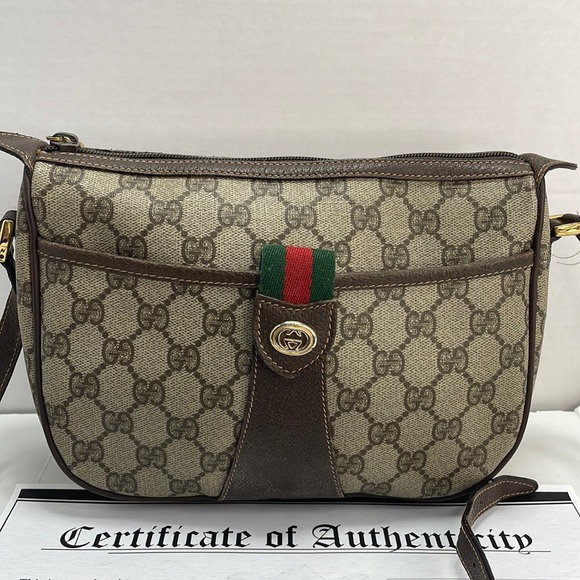 Authentic GUCCI vintage Sherry line coated canvas Crossbody bag w/ COA - Picture 13 of 13